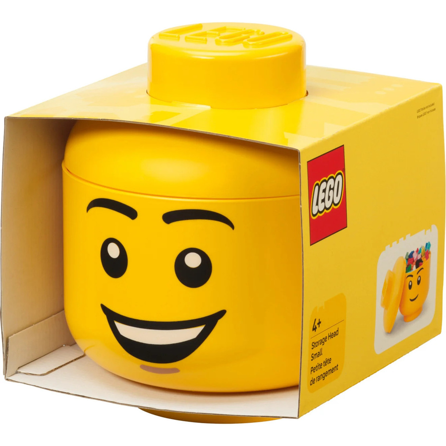 LEGO Aufbewahrungsbox Storage Head Happy Boy in der Größe Klein - Bild 1