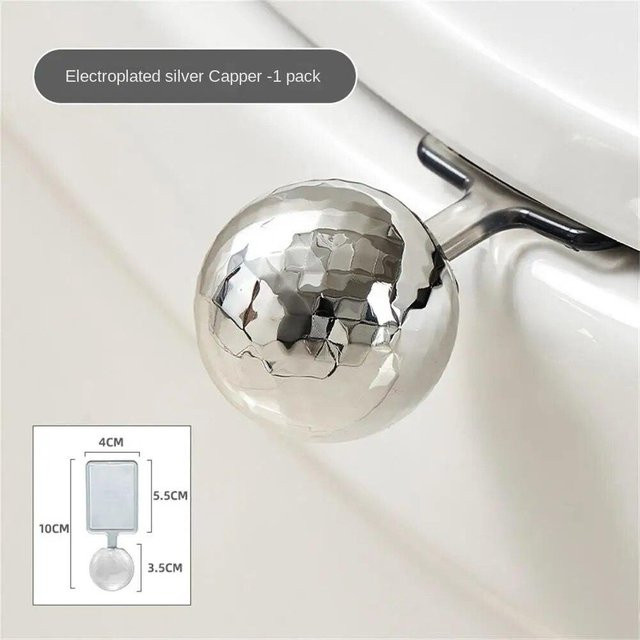 Multifunktions-Toilettensitzheber aus Kunststoff und Metall in Silber/Chrom zur hygienischen Nutzung im Badezimmer - Bild 1