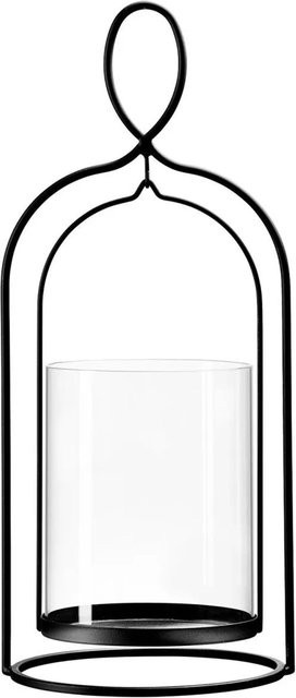 Ritzenhoff & Breker Nero Windlicht Schwarz aus Glas und Metall, Höhe: 38 cm - Bild 1