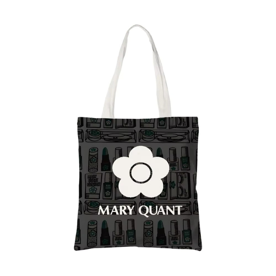 Mary Quant Canvas Tragetasche in Schwarz mit doppelseitigem Druck als modische Umhängetasche für Damen - Bild 5