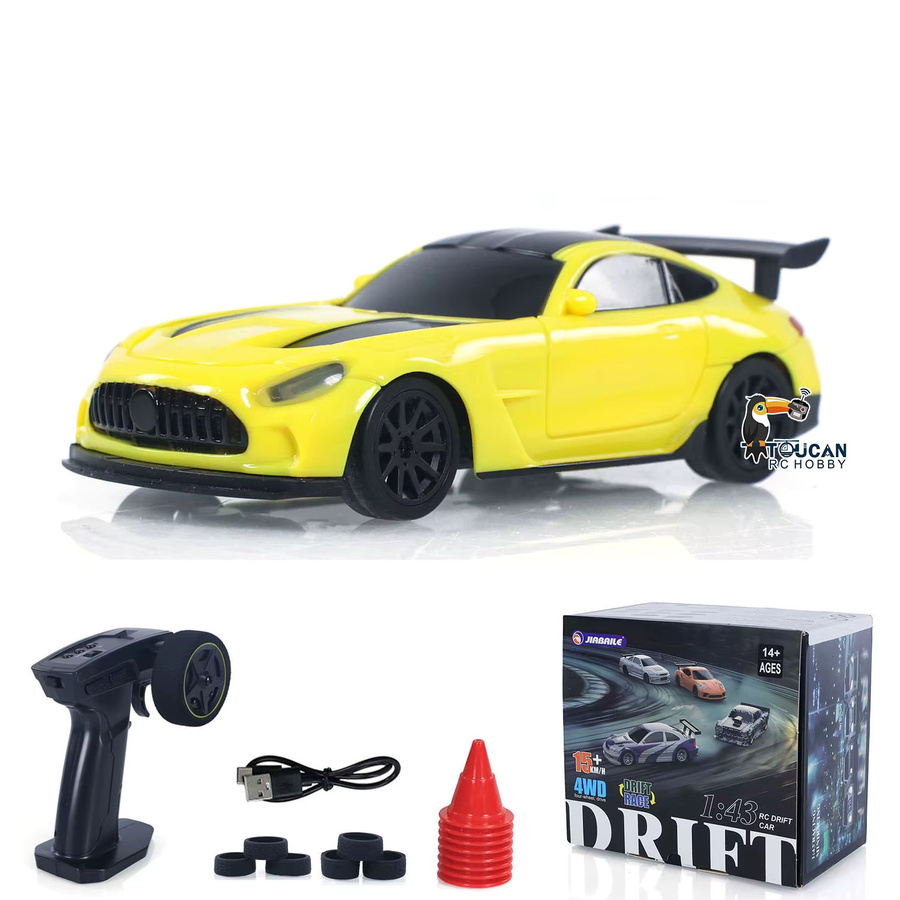 Wheelfun RC Drift Auto, Mini RC Rennwagen, 1:43, ferngesteuert, 4WD - Bild 2