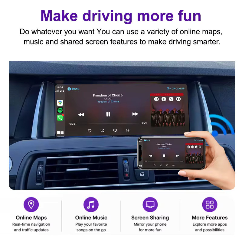 AUTOTOP 10,25 Zoll Linux Auto Multimedia System für BMW 5er F10 F11 (2010-2016) CIC NBT mit Carplay, Android Auto und Youtube in Schwarz - Bild 4