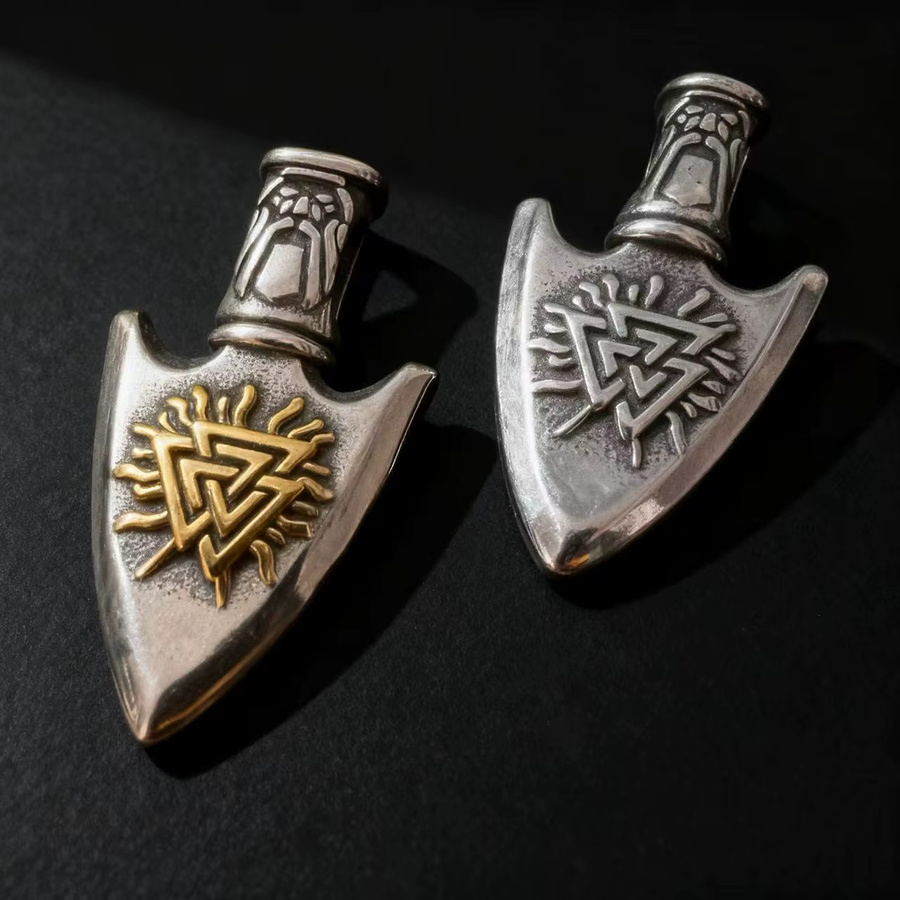 HNSP Halskette Anhänger Wikinger-Kompass Vegvisir, Edelstahl, Herren, Vintage - Bild 3