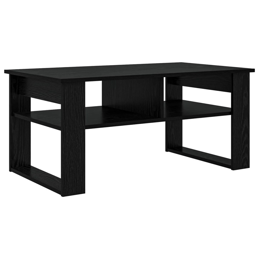 vidaXL Couchtisch modern in Schwarz und Eichen-Optik aus Holzwerkstoff, B/T/H: 96 x 54 x 44 cm - Bild 2