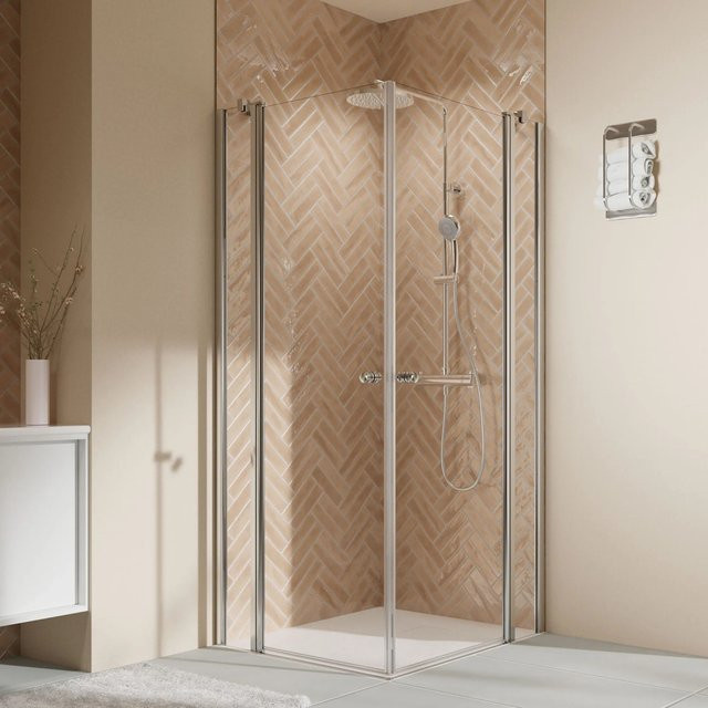 Breuer Duschkabine Elana 2.0 Eckeinstieg, 4-teilig, Klarglas, Farbe: Silber/Transparent, B/T: 200 x 100 cm - Bild 1