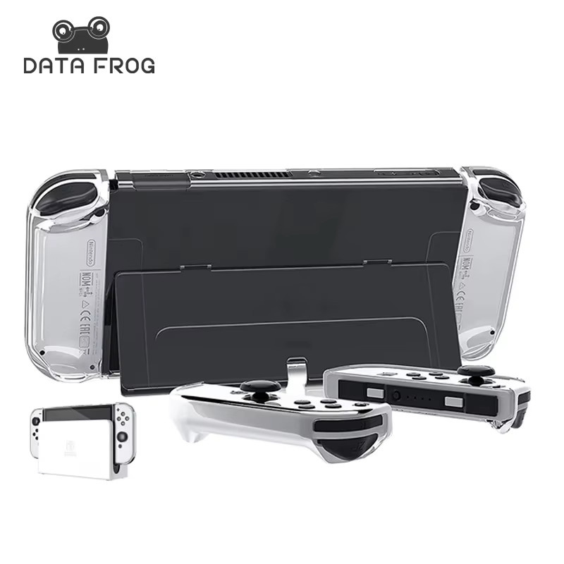 DATA FROG Transparente Schutzhülle für Nintendo Switch OLED, kratzfeste und kristallklare vollständige Abdeckung - Bild 3