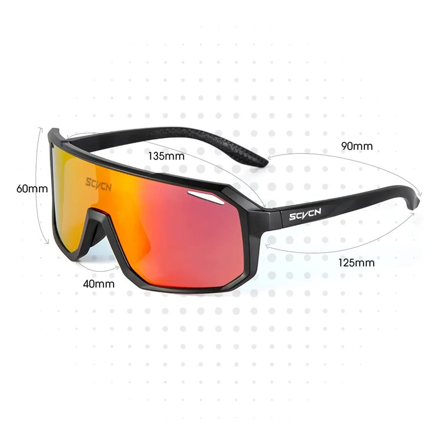 SCVCN Sportsonnenbrille, Unisex, Vollrand, Kunststoff - Bild 5