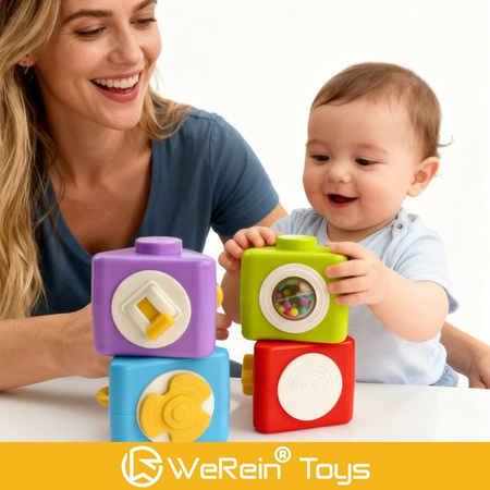 werein Baby-Busy-Ball-Stapelspielzeug, Feinmotorik-Frühförderungsspielzeug, Bunt / Mehrfarbig