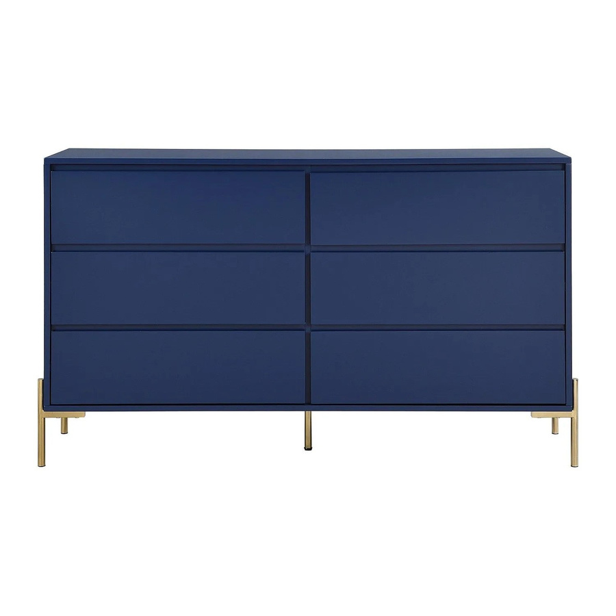 Vente-unique Kommode Korasa in Blau und Gold mit einer Breite von 140 cm - Bild 2