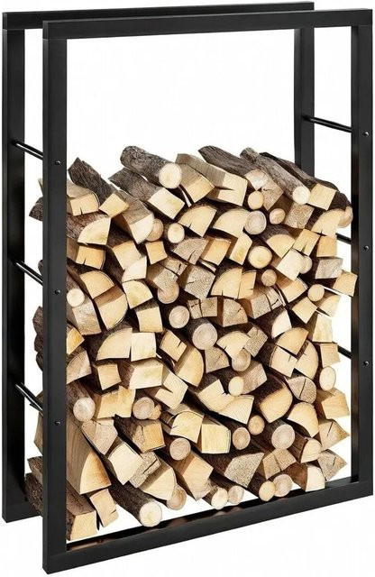 BLACK OAK Kaminholzregal JACK aus Metall, Schwarz, B/H/T: 150 x 100 x 25 cm - Bild 1