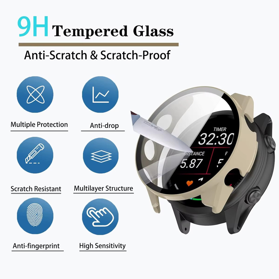 OAKCHARM Stoßstangen-Schutzhülle mit Display-Schutz für Garmin Forerunner 970 47mm Smartwatch - Bild 3