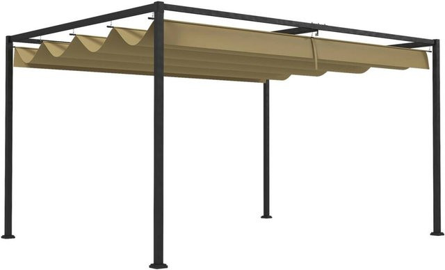 Outsunny Pergola aus Polyester und Stahl in Beige, B/H/L: 213 x 221 x 298 cm - Bild 1