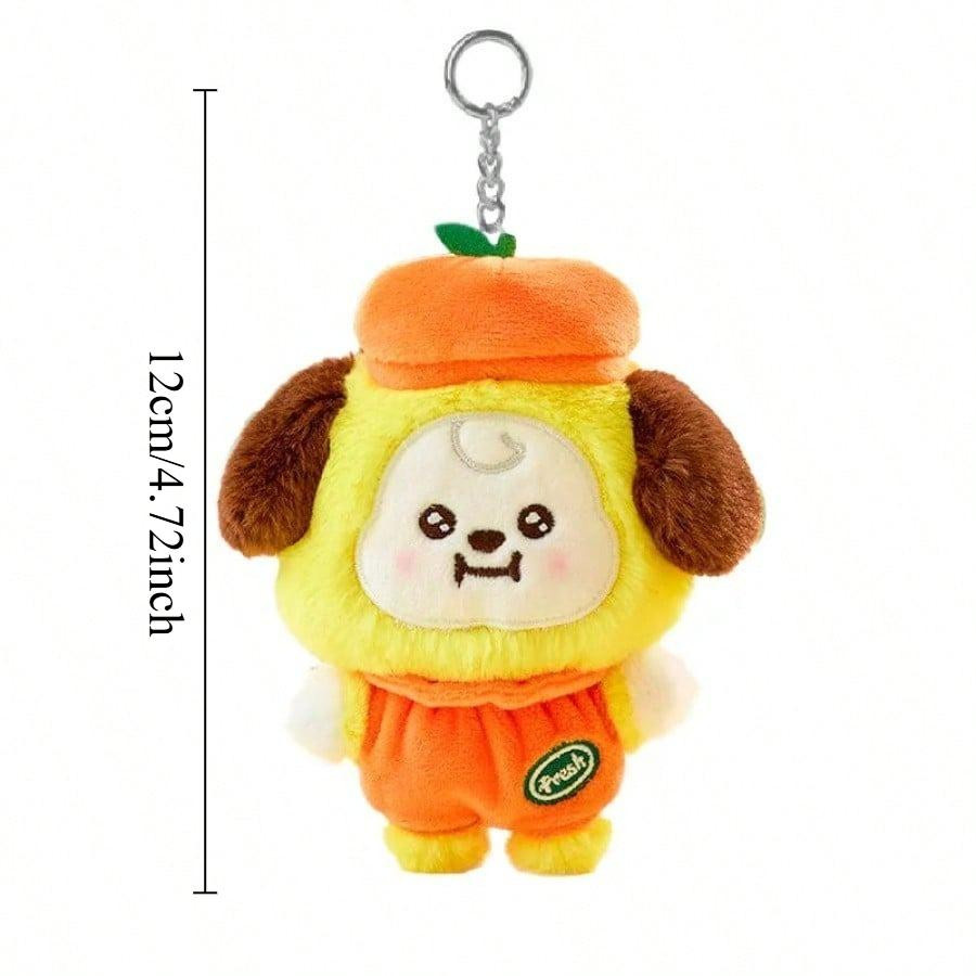 LINE FRIENDS BT21 Cooky Shooky Plüschtier Orange Rucksack Schlüsselanhänger - Bild 2