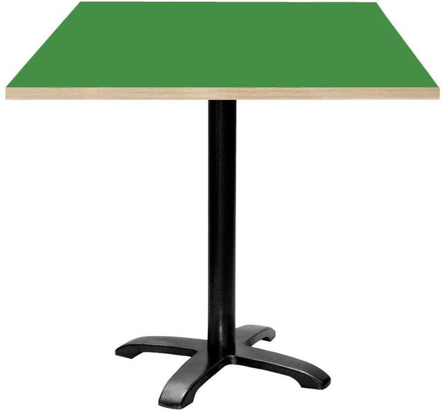 RestooTab Tisch Bazila quadratisch, Farbe Grün/Schwarz, B/T/H: 70 x 70 x 74 cm - Bild 1