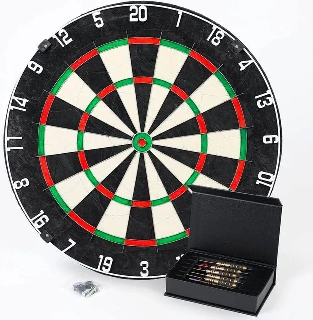 Sportisfaction Dartscheibe Set mit 6 Pfeilen & Anspitzer, 45 cm - Bild 1