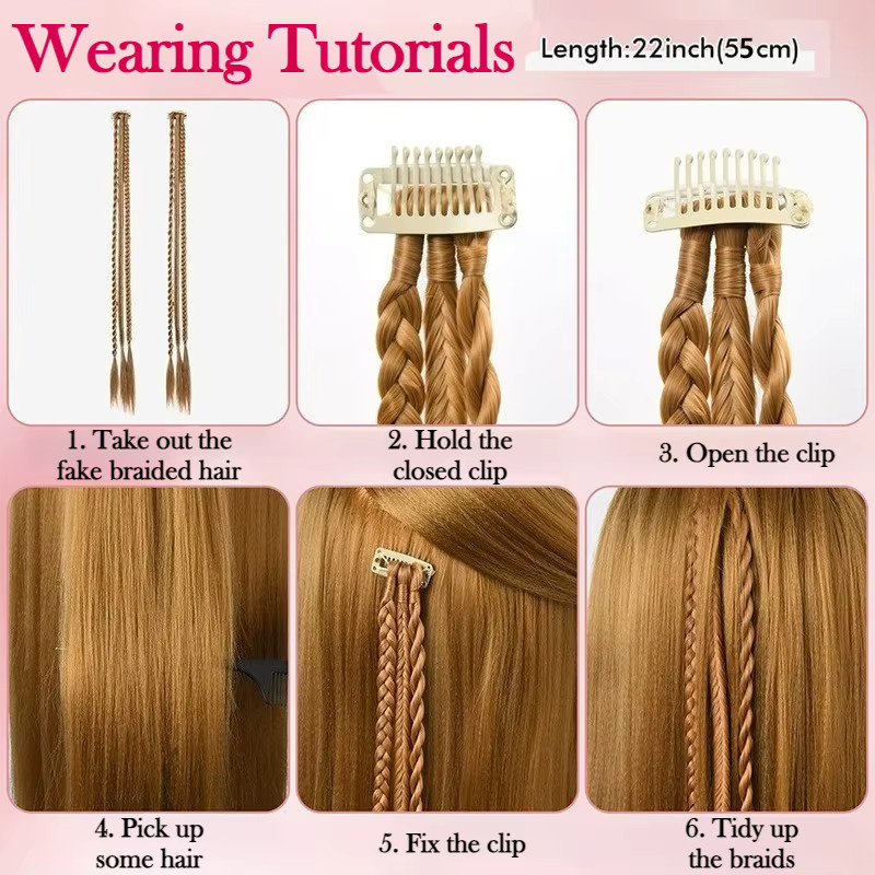 Frequeback Clip-in-Zopf Haarverlängerung, synthetisch, 55,9 cm, Damen - Bild 2
