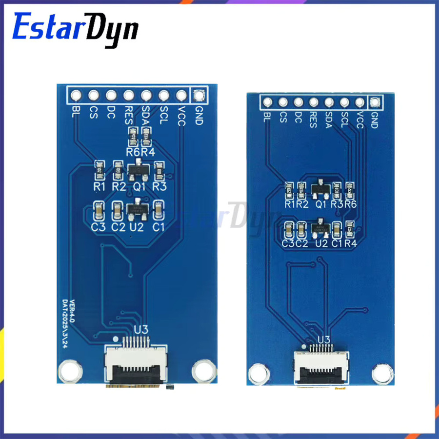 Estardyn TFT-LCD-Bildschirm GC9107/NV3007 mit vollem Betrachtungswinkel, SPI-Farbdisplay, Blau, 1,45/1,68 Zoll - Bild 2