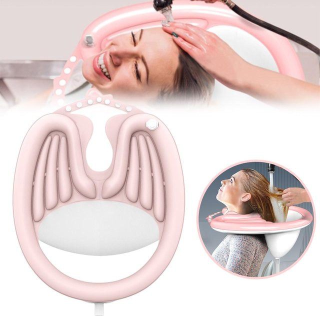 TOMTOP JMS Tragbares aufblasbares Haarwaschbecken mit Kopfstütze, Unisex - Bild 1