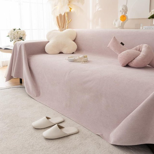 Wasserdichtes Sofa Handtuch von Super Six in Pink, Chenille und Mikrofaser, B/B: 180 x 130 cm - Bild 1
