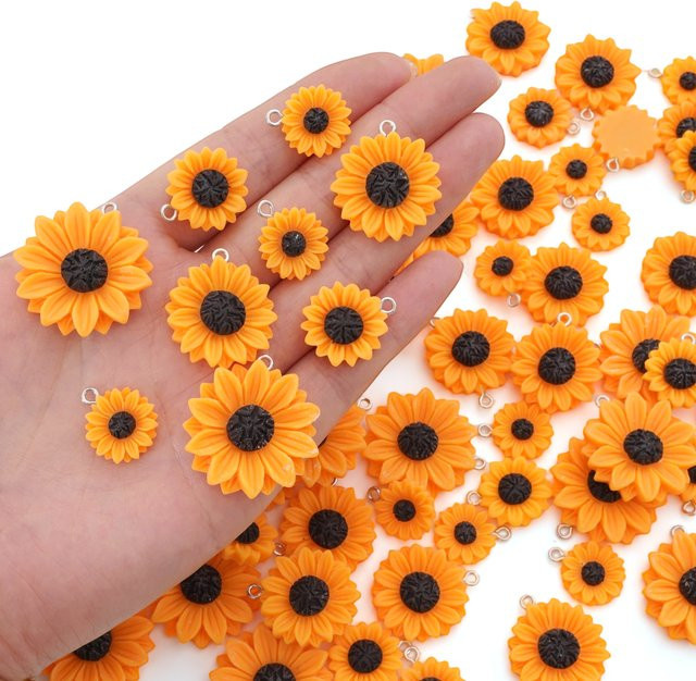 Beadia Sonnenblumen-Harzanhänger, Bunt, Unisex - Bild 1