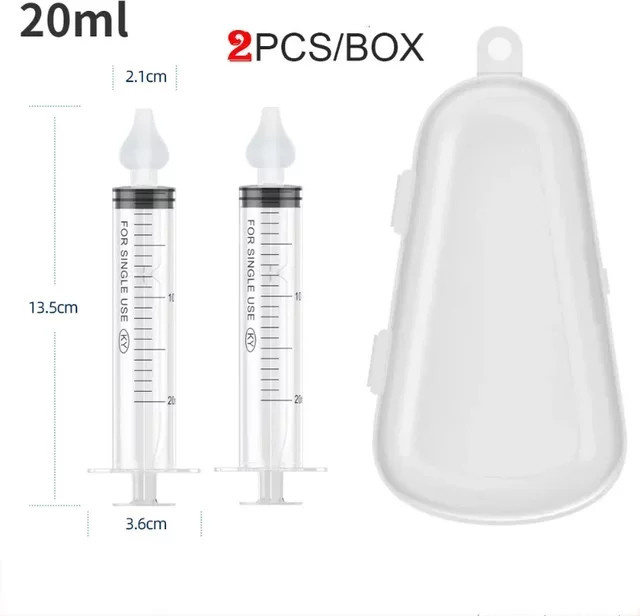 Babi Nasenreiniger Spritze für Kinder, 2er-Pack, transparent - Bild 1