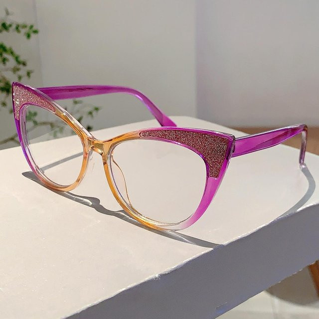 KAMMPT Katzenaugenförmige Brille, Vollrand, Plastic, pink, multicolor, Unisex - Bild 1