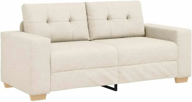 vidaXL Loveseat-Sofa aus Leinen in Beige, modernes Polstersofa für Wohnzimmer und Schlafzimmer, B/T/H: 180 x 77 x 82 cm - Bild 1
