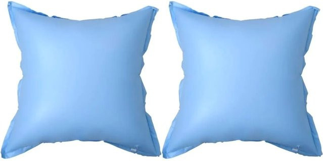 vidaXL Aufblasbare Poolkissen für Aufstellpools, 2 Stück, Blau, B/T/H: 110 x 60 x 60 cm - Bild 1