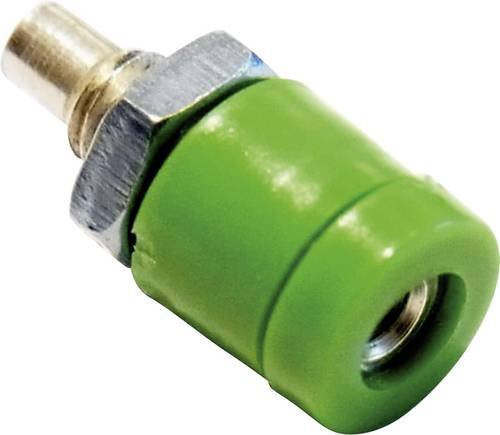 Schnepp BU 2400 Miniatur-Laborbuchse für den vertikalen Einbau, Farbe: Grün, Stift-Ø: 2mm - Bild 1