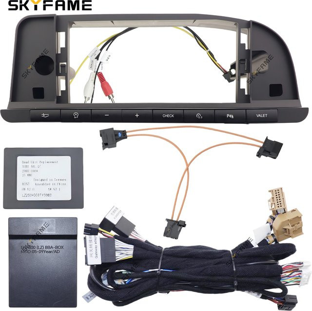 SKYFAME Auto Rahmen-Fascia-Adapter mit Canbus Box für 12,3 Zoll Android Radio Armaturenbrett-Einbausatz für Audi A6 C6 A6L in Schwarz - Bild 1
