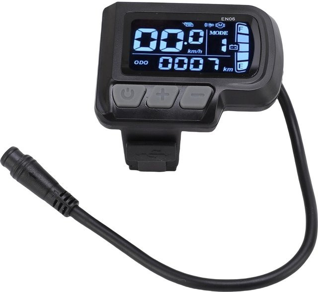 Igeteck Elektrischer LCD-Anzeigemesser EN06 mit USB-C Anschluss und wasserdichtem 6-Pin Kabel in Schwarz - Bild 1