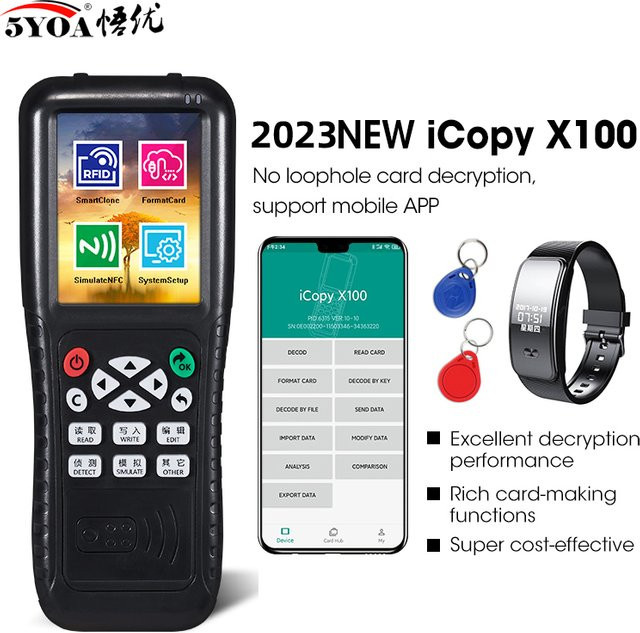 5YOA NFC Smart Card Reader Writer RFID Kopierer 125 KHz 13,56 MHz USB Fob Programmierer in Schwarz - Bild 1