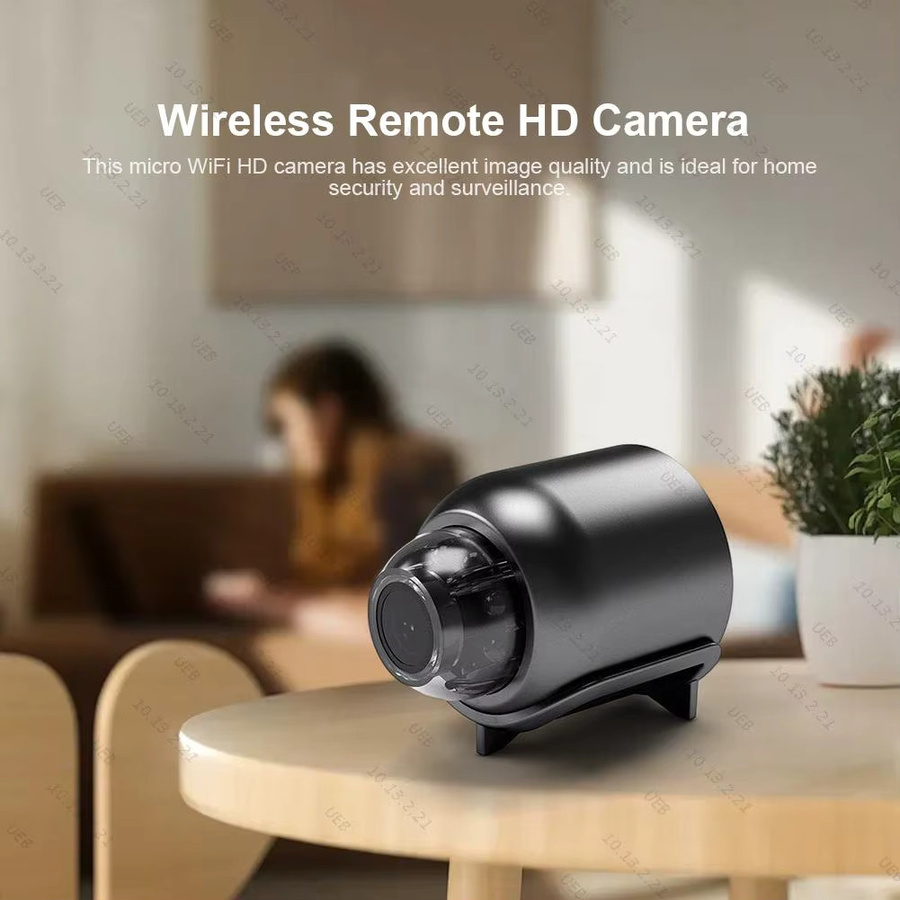 APWIKOGER Kabellose WLAN-Kamera in Schwarz mit HD-Auflösung, Nachtsicht und Audio-Video-Rekorder als tragbarer Camcorder für Zuhause, Büro und Geschäft - Bild 3