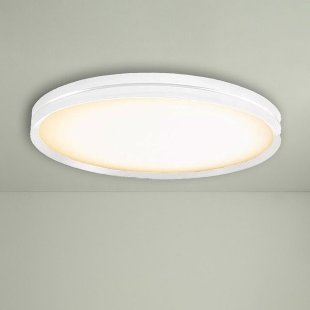 B.Lux Lite Hole C/W dimmbare LED-Deckenleuchte in Weiß mit 120 LEDs und 3000K - Bild 1