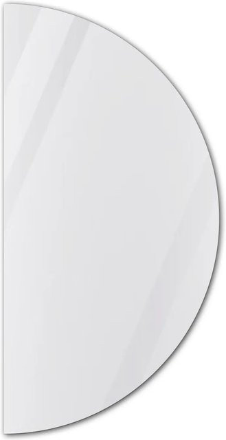 Aica Sanitär Dekospiegel Halbrund in Schwarz, Wandspiegel mit Facetten-Design, Durchmesser: 60 cm - Bild 1