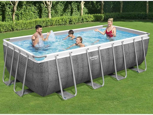 Bestway Power Steel Rechteckiger Outdoor-Pool für die Familie B/H/T: 488 x 122 x 244 cm - Bild 1