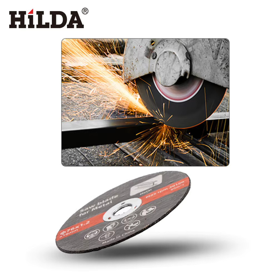 Metalltrennscheibe für Winkelschleifer zum Trennen und Schleifen von Metall und Edelstahl, Durchmesser: 76 mm, Bohrung: 10 mm - Bild 2