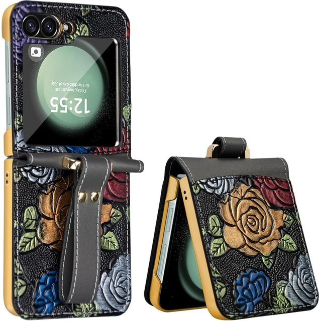Samsung Galaxy Z Flip7 FE und Flip6 5G Full Cover Motiv Hülle mit Handschlås in Multicolour - Bild 1