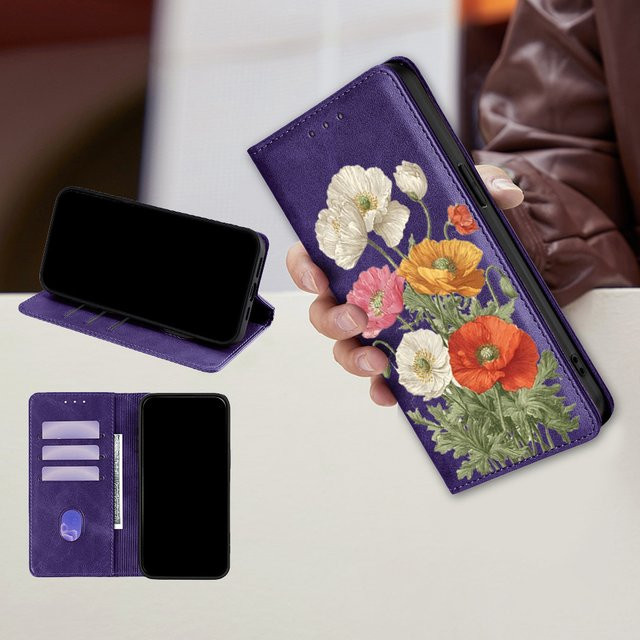 Xiaomi Brieftasche Magnetisches Flip-Lederetui mit Kartenfach für Poco M7 Pro M6 M5 M4 Pro M6 Plus M5S in Grün - Bild 1