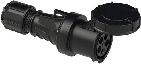PCE venttechnik CEE Kupplung 235-6xs 63 A 5polig 400 V Schwarz - Bild 1