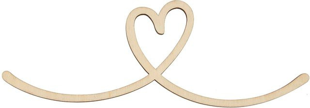 Magnetischer Holzschriftzug Herz von Rico Design B: 29 cm, H: 11 cm - Bild 1