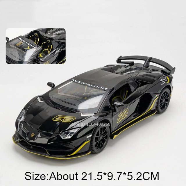 Linyi toy car Countach Lp500S Aventador Svj63 Spielzeugauto Modell, 1:24, mit Sound und Licht, ab 14 Jahren - Bild 1
