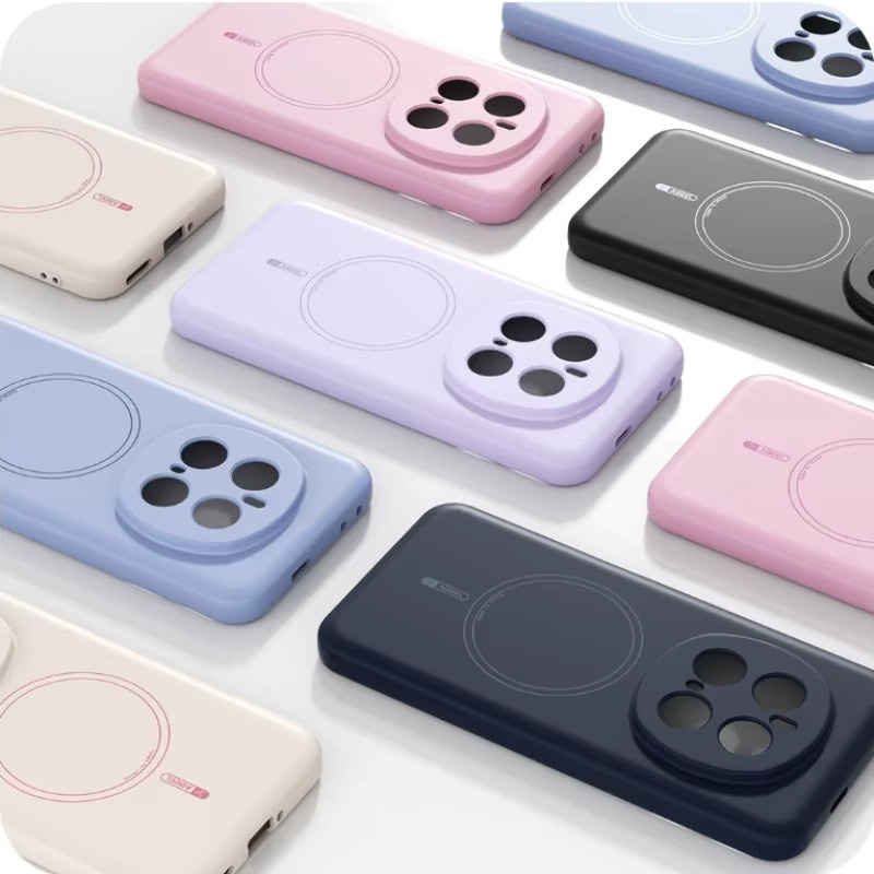 Magnetische Silikon Handyhülle für Honor Magic 7 Pro in Blau mit kabelloser Ladefunktion - Bild 3