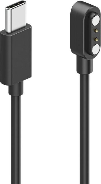 Hama Magnetisches Ladekabel für Smartwatches mit USB-C Anschluss, Schwarz, Länge: 60 cm - Bild 1
