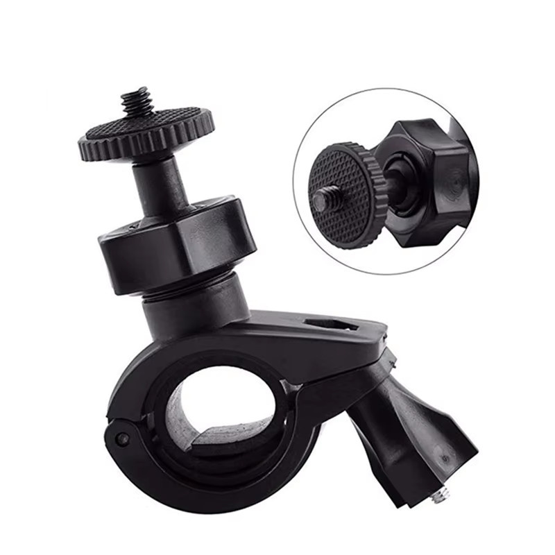 Lenkerhalterung für Fahrrad und Motorrad in Schwarz zur Befestigung von GoPro Hero und DJI Osmo Action Kameras sowie Insta360 Modellen - Bild 3