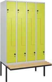 C+P Z-Spind Classic PLUS Sitzbank mit 8 Fächern und Buche-Hartholz Sitzfläche, B/T/H: 212 x 120 x 81,5 cm - Bild 1