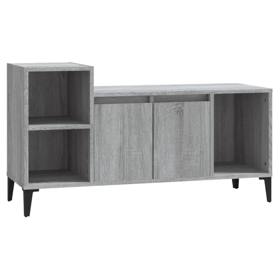 vidaXL TV-Schrank Grau Sonoma aus Holzwerkstoff und Eisen, B/T/H: 100 x 35 x 55 cm - Bild 2