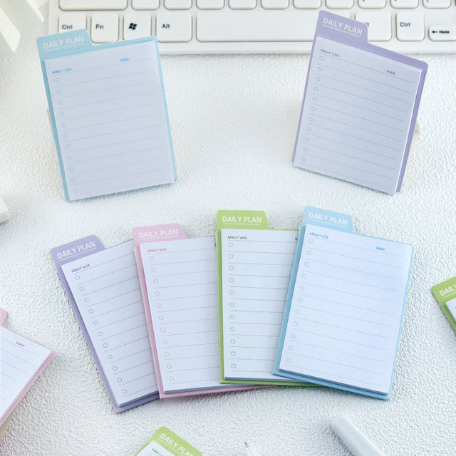 Kawai Stationery Stehender Memo-Halter mit linierten Haftnotizen in Multicolour - Bild 1