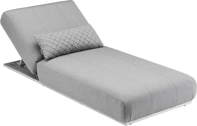 KETTLER Sonnenliege EGO mit gepolsterter Auflage in Vintage Grau und silbernem Gestell, B/T/H: 90 x 213 x 33 cm - Bild 1