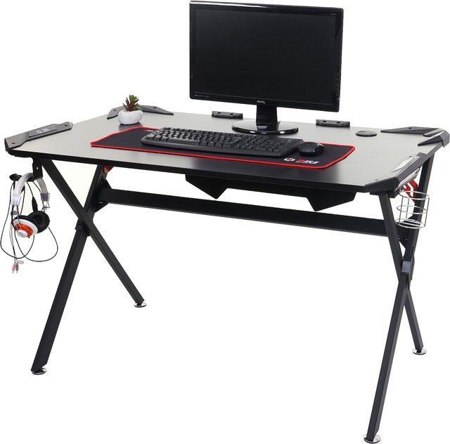 MCW Gaming Schreibtisch F11 in Schwarz, Computertisch für Jugendliche, B: 120 cm, T: 75 cm, H: 78 cm - Bild 1